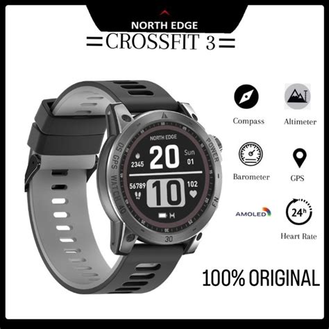 Jual North Edge Cross Fit Gps Watches Men Sport Watch Hd Amoled