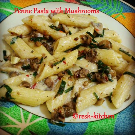 Penne Pasta with Mushrooms Recipe | ReshKitchen