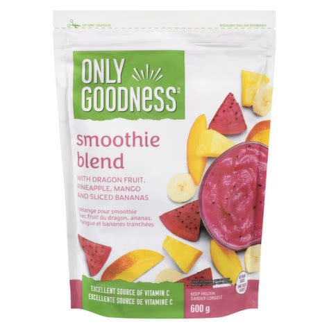 Only Goodness Fruit Smoothie Blend Dragon Fruit Pineapple Mango