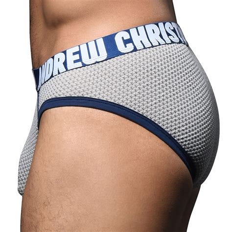 Andrew Christian Almost Naked Gym Mesh Briefs Grey Inderwear