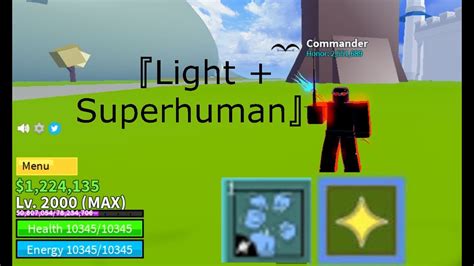 『light Superhuman Combo』blox Fruit Update 15 Youtube