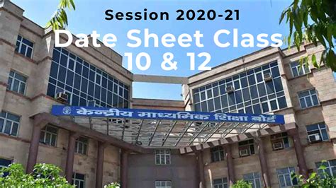 Cbse Board Exam Schedule 2020 21for Classes X And Xii Beginning May 4