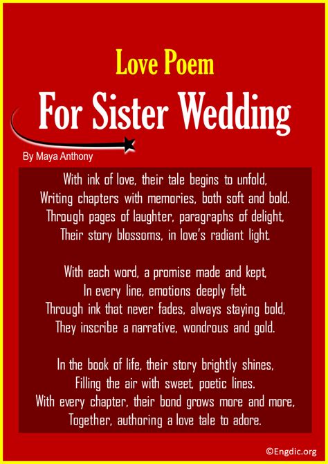 17 Best Wedding Poems For Sister And Brother In Law Engdic