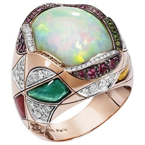 Lorenz B Umer White Opal Cocktail Ring