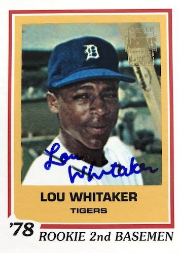 Top Lou Whitaker Cards Best Rookies Autographs Most Valuable List