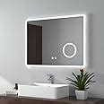 EMKE Backlit Illuminated Bluetooth Bathroom Mirror With Shaver Socket