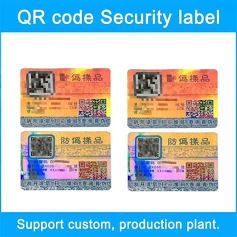 Wholesale Scratch Off Sticker 3D Security Label Adhesive Waterproof Qr