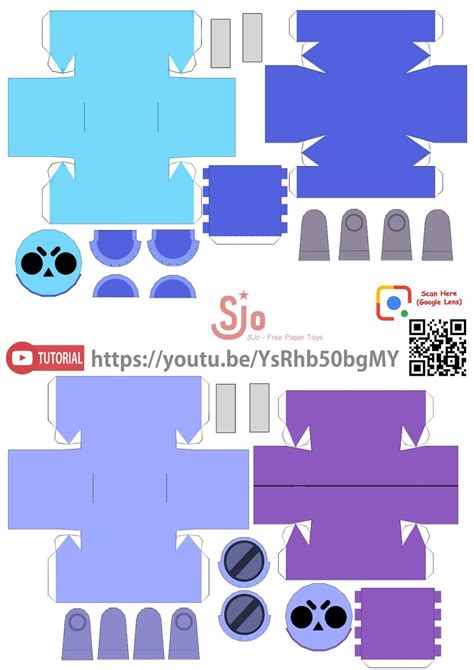 SJo Free Paper Toys Brawl Stars Paper Craft Brawl Box Star Paper