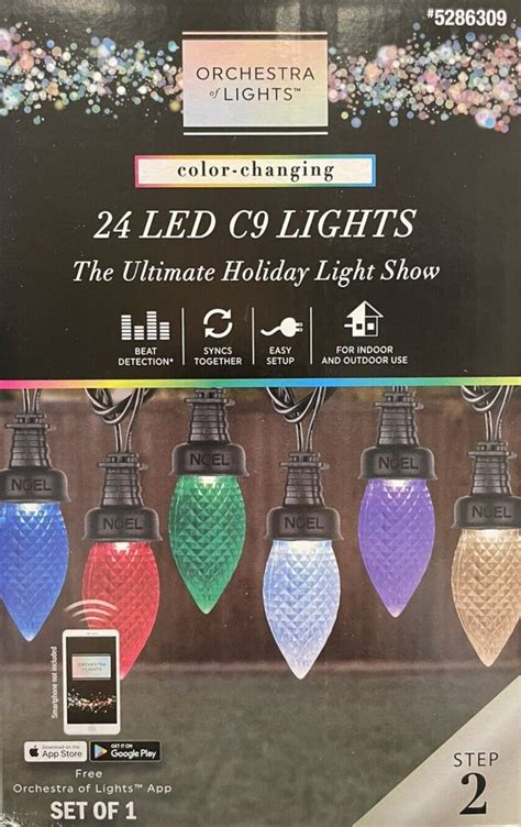 Gemmy Orchestra Of Lights Color Changing C Led Lights New Ebay