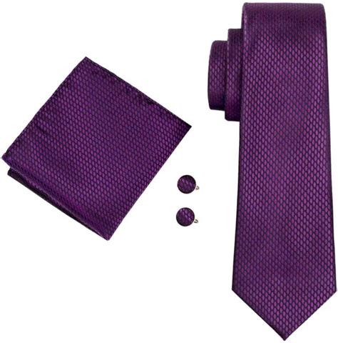 GPZFLGYN Corbata De Hombre 100 Corbata De Seda Morada Conjunto De