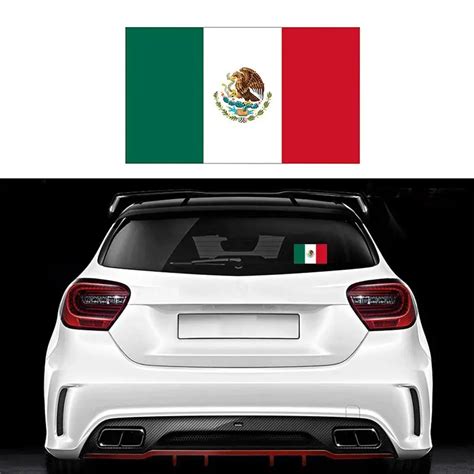 Flag Mexico Flag Car Decal Decals Flag Sticker Car Emblem Temu United