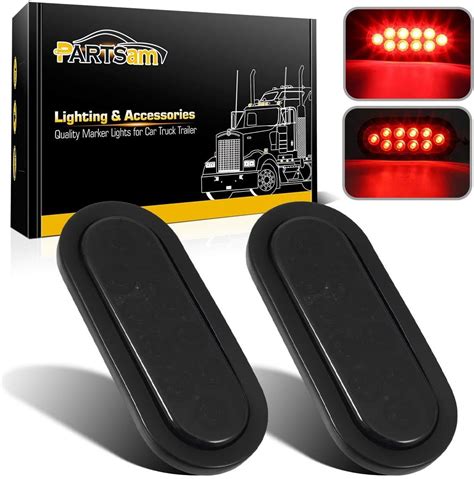 Amazon Partsam Pcs Inch Oval Red Led Trailer Tail Lights