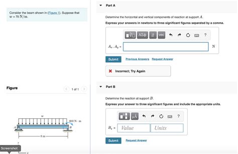 Solved Typed Solution Only Part A Consider The Beam Shown In Figure