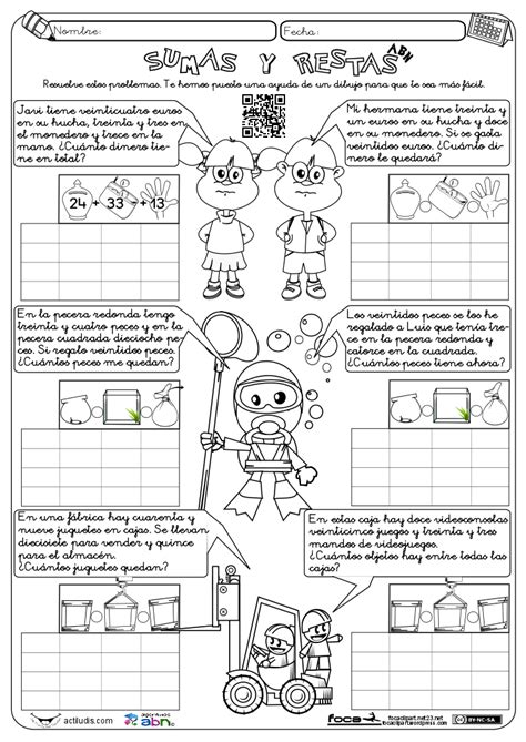 Problemas De Sumas Y Restas Actiludis