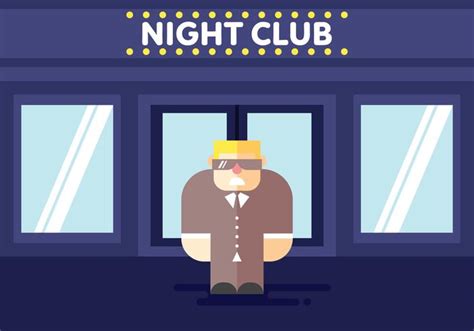 Bouncer at Club Illustration Vector 161477 Vector Art at Vecteezy