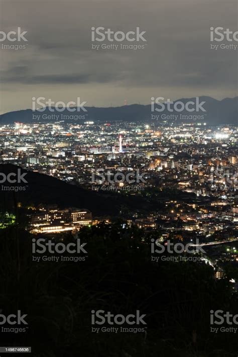 Kyoto Cityscape Night View And Kyoto Tower Stock Photo - Download Image ...