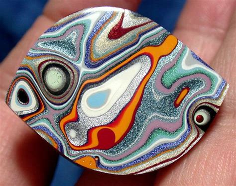 Colorful Abstract Detroit Agate Cabochon By Suzybones