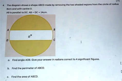 Solved Sj The Diagram Shows A Shape Abcd Made By Removing The Two