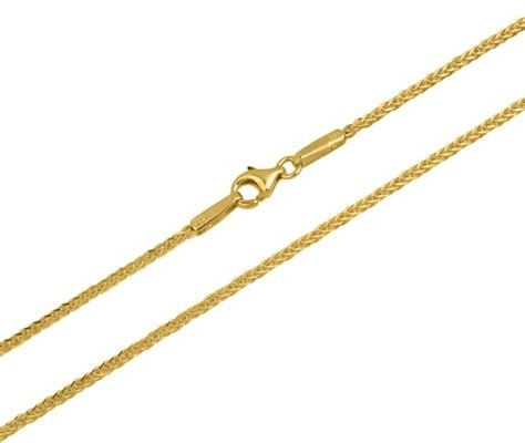 Goldkette Gold 585 Massiv Gelbgold Zopfkette 14K Halskette Damen 40