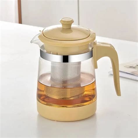 High Borosilicate Heat Resistant Glass Teapot With Tea Infuser Filter