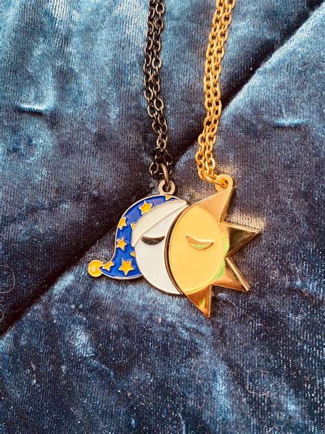 Sun And Moon Friendship Necklace Etsy