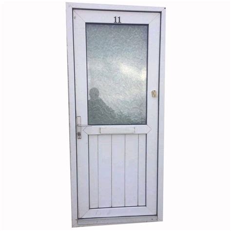 Polished White Aluminium Glass Hinged Door For Home Thickness Mm