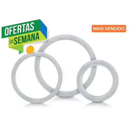 Kit Anel Peniano Silicone Super Elástico Prolonga ereção e retardar ejaculação Sex Shop TOPP