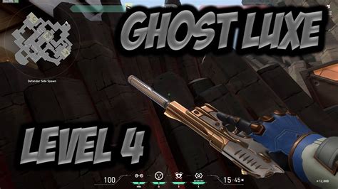 Valorant Ghost Luxe Level 4 Skin MAX Level Gameplay YouTube