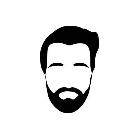 vector face and barber face logo and man's salon logo vector png black ...