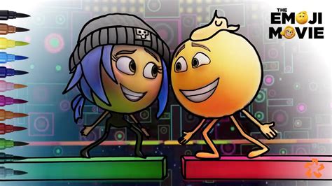 The Emoji Movie Jailbreak And Gene Coloring Pages For Children