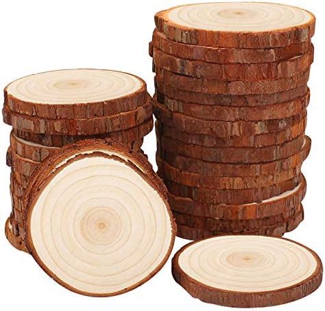 Amazon Fuyit Unfinished Wood Slices With No Hole 30 Pcs 2 4 2 8