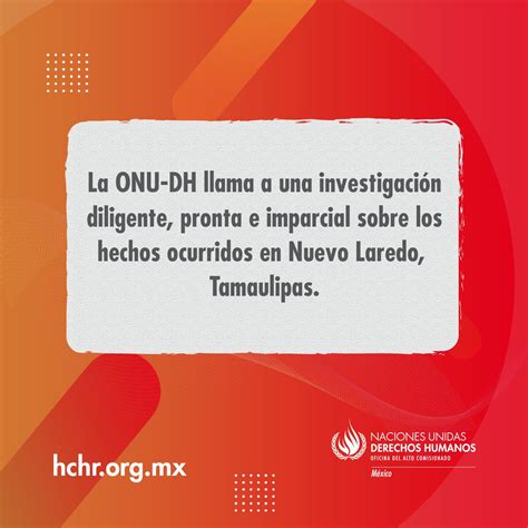 ONU DH México on Twitter COMUNICADO La ONU DH hace un llamado a las