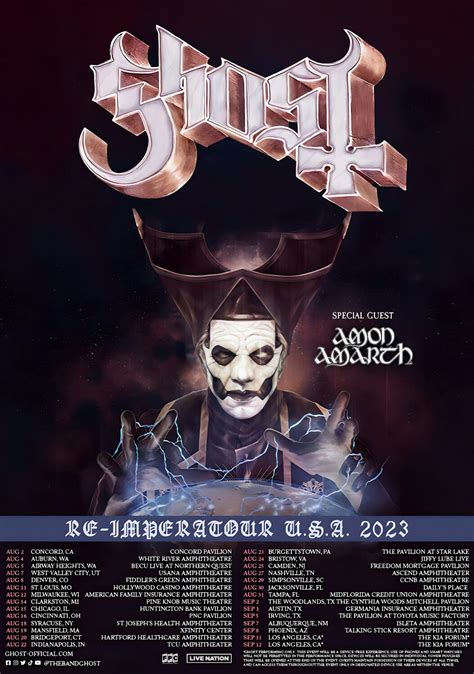 GHOST Re-Imperatour 2023 U.S. Tour Poster Print - prints4u