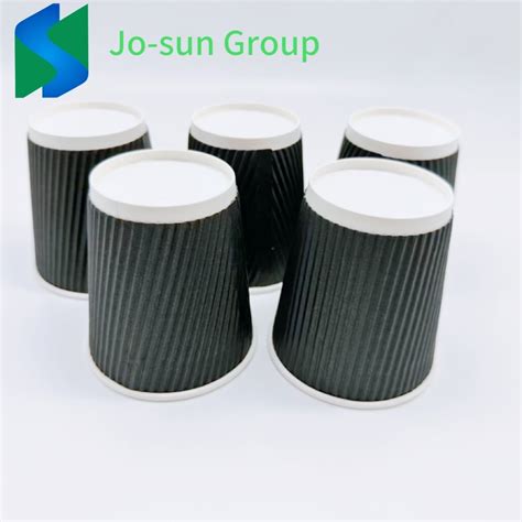 8oz Eco Friendly Disposable Design Custom Ripple Double Wall Corrugated