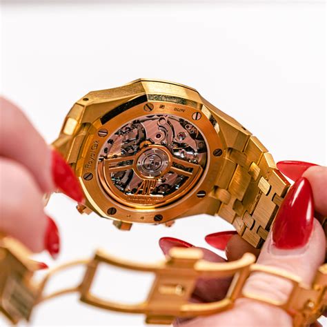 Immaculate 2023 Audemars Piguet Royal Oak Frosted Yellow Gold - 41MM - Exotics Hunter