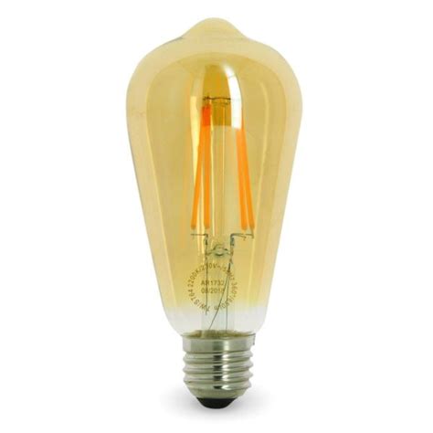 BOMBILLA E27 7W ST64 2700K Ámbar Tipo Edison