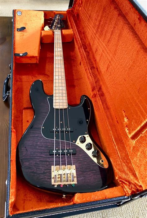 Fender Custom Shop 1974 Jazz Bass Dark Purple Sunburst Master Built Virgin Bajo Electrico