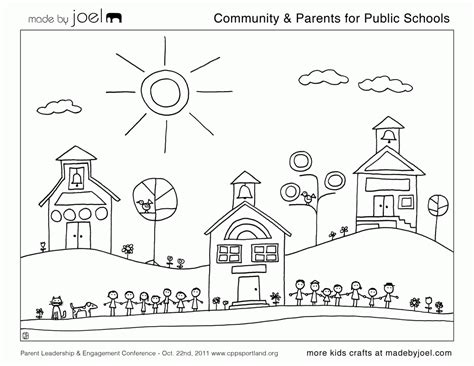 Free Coloring Page Of A School Building, Download Free Coloring Page Of A School Building png ...