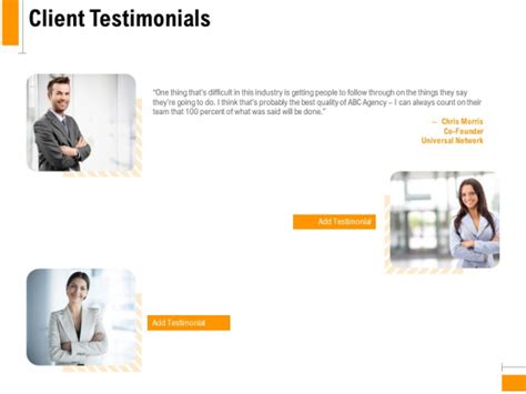 Business To Business Advertising Proposal Client Testimonials