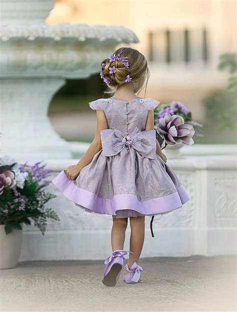 Pin By Allyson Manley On Mayciegray Elegant Flower Girl Dress Lilac