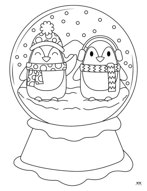 While You Can T Shake These Ones These Snow Globe Coloring Pages And