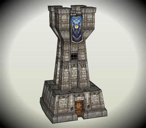 Papermau World Of Warcraft Human Guard Tower Paper Model By Wow