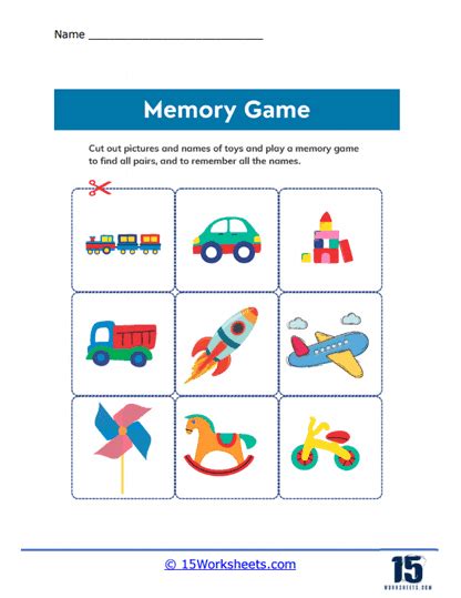 Visual Memory Worksheets 15 Worksheets