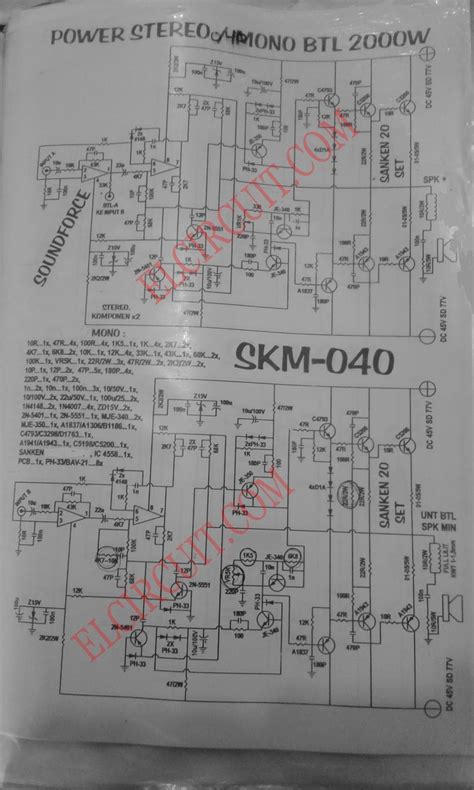 4000w Power Amplifier Circuit Diagram