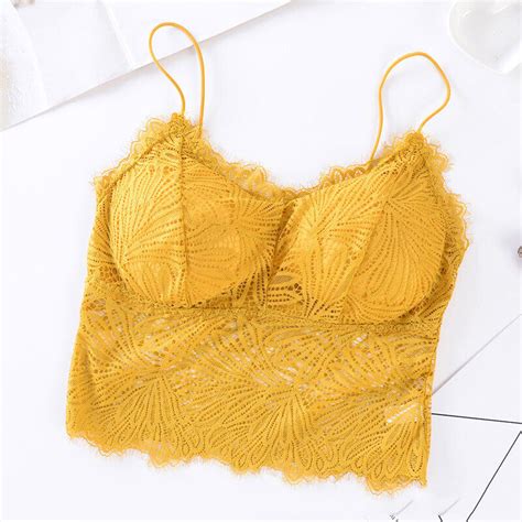 Womens Lace V Neck Sexy Bustier Bralette Bralet Bra Crop Top Cami Vest Camiso Ebay