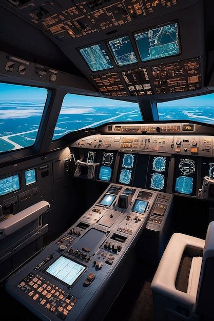 Premium Photo The Pilots Deck And Controls Of An Airline Generative Ai