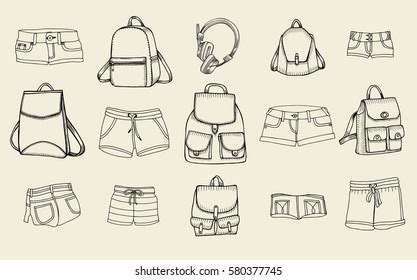 Hand Drawn Vector Set Sketch Doodle Stock Vector Royalty Free