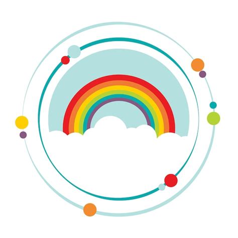 Arco Iris En Las Nubes Ilustraci N Vectorial S Mbolo De Icono Gr Fico