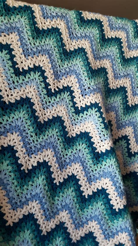 Ravelry V Stitch Ripple Afghan By Kara Gunza Ripple Afghan Pattern