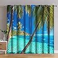 Amazon Jekeno Ocean Palm Tree Blackout Curtains Tropical Beach